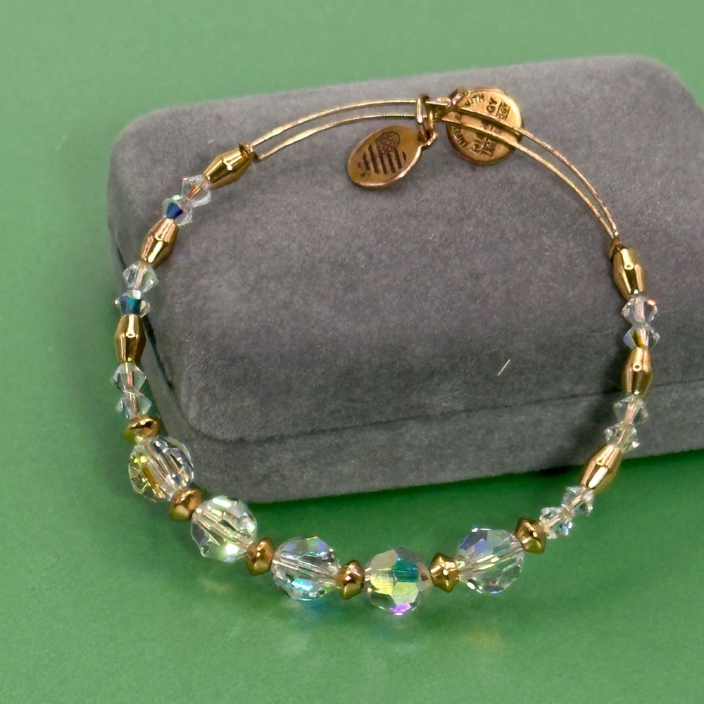 Alex and Ani Gold and Crystal Bracelet